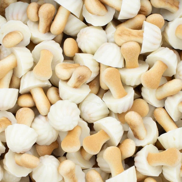BISCUIT CHAMPIGNON CHOCOLAT BLANC X10